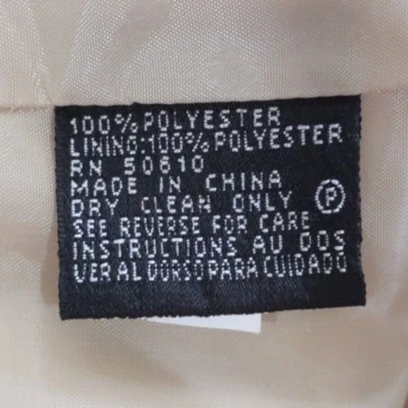 VTG Kasper Suit Jacket / Top Blouse Set Women's 14P 14 Petite Black Tan Career - Picture 14 of 16